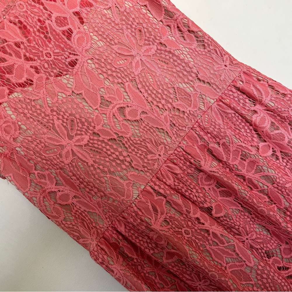 Love fire crochet lace peach womens dress - Picture 3 of 6